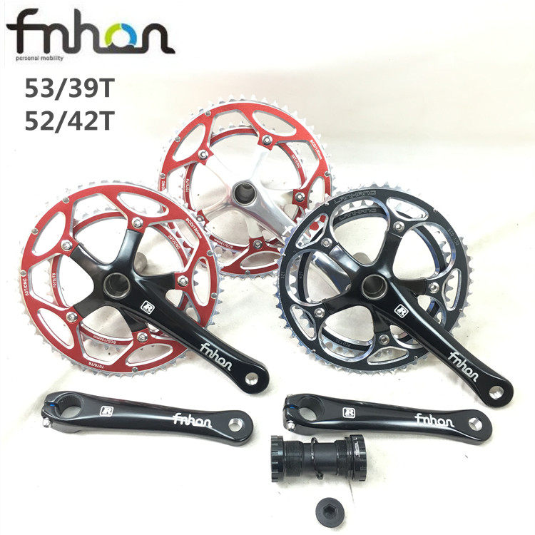 litePro42 52公路车双盘2片式齿片曲柄盘片套装 53t-39折叠车牙盘