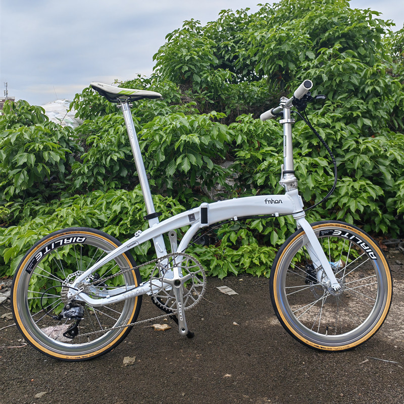 fnhon风行20寸铝合金新款海豚架LDG2018碟刹 折叠自行车内置油碟