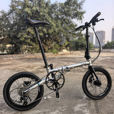 风行fnhon折叠自行车16寸超轻9速碟刹FGD1618油刹349轮组