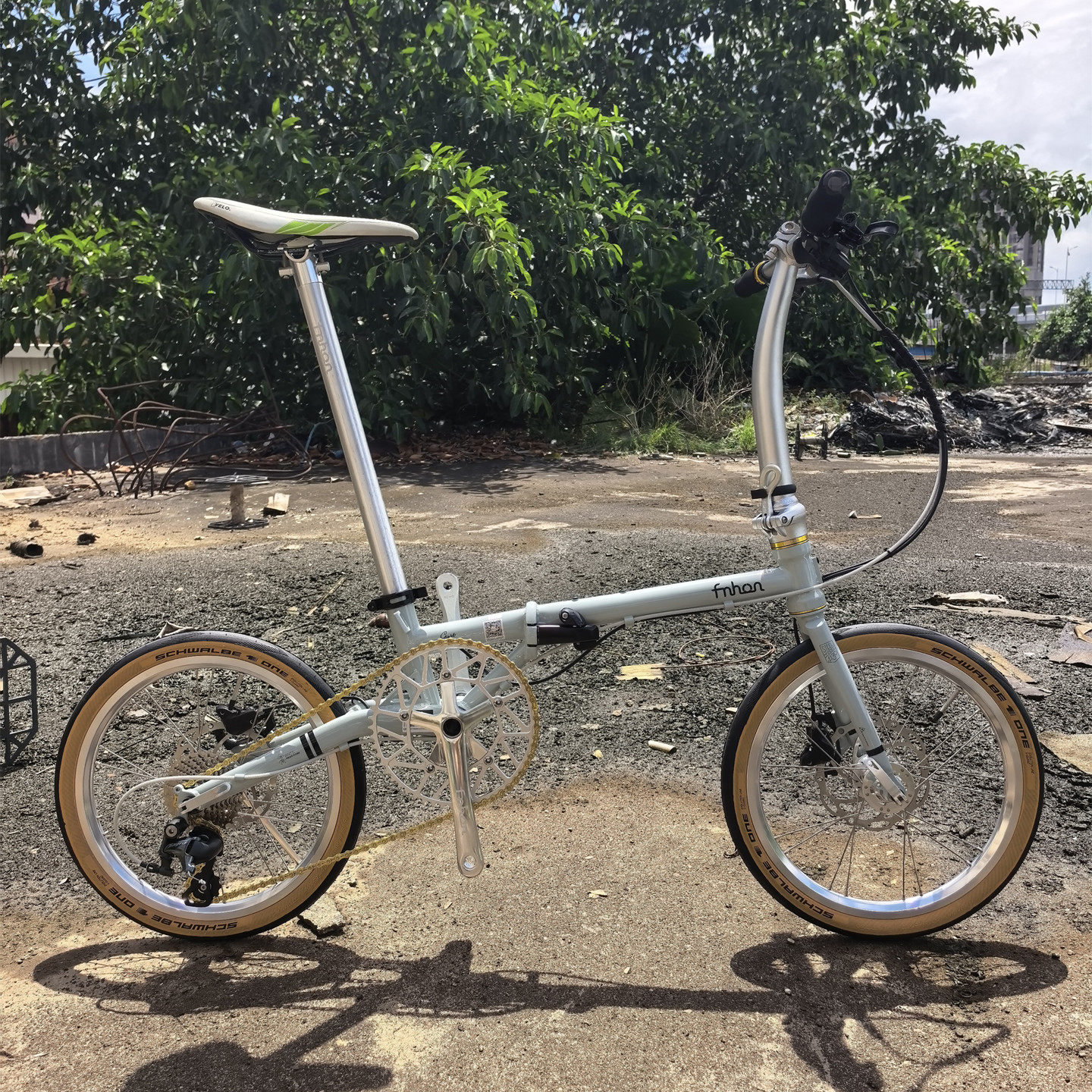 fnhon风行折叠车实体店FGD1618蚂蚁腿铬钼钢休闲通勤变速9速雾灰