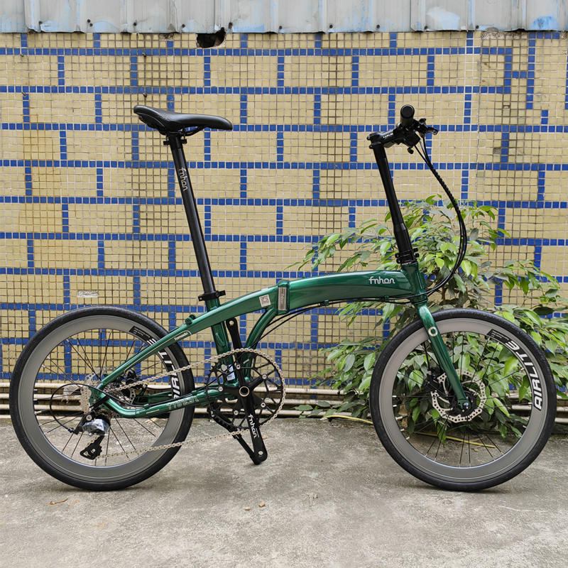 fnhon风行20寸铝合金新款海豚架LDG2018碟刹 折叠自行车插拔头管