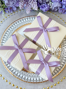 则礼 2025新款订婚喜糖盒免折叠紫色 糖果包装小盒子礼盒糖盒空盒