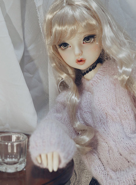 【暖暖】圆领大麻花bjd纯手织毛衣3分58体sd10/SD13/sd16/sdgr女