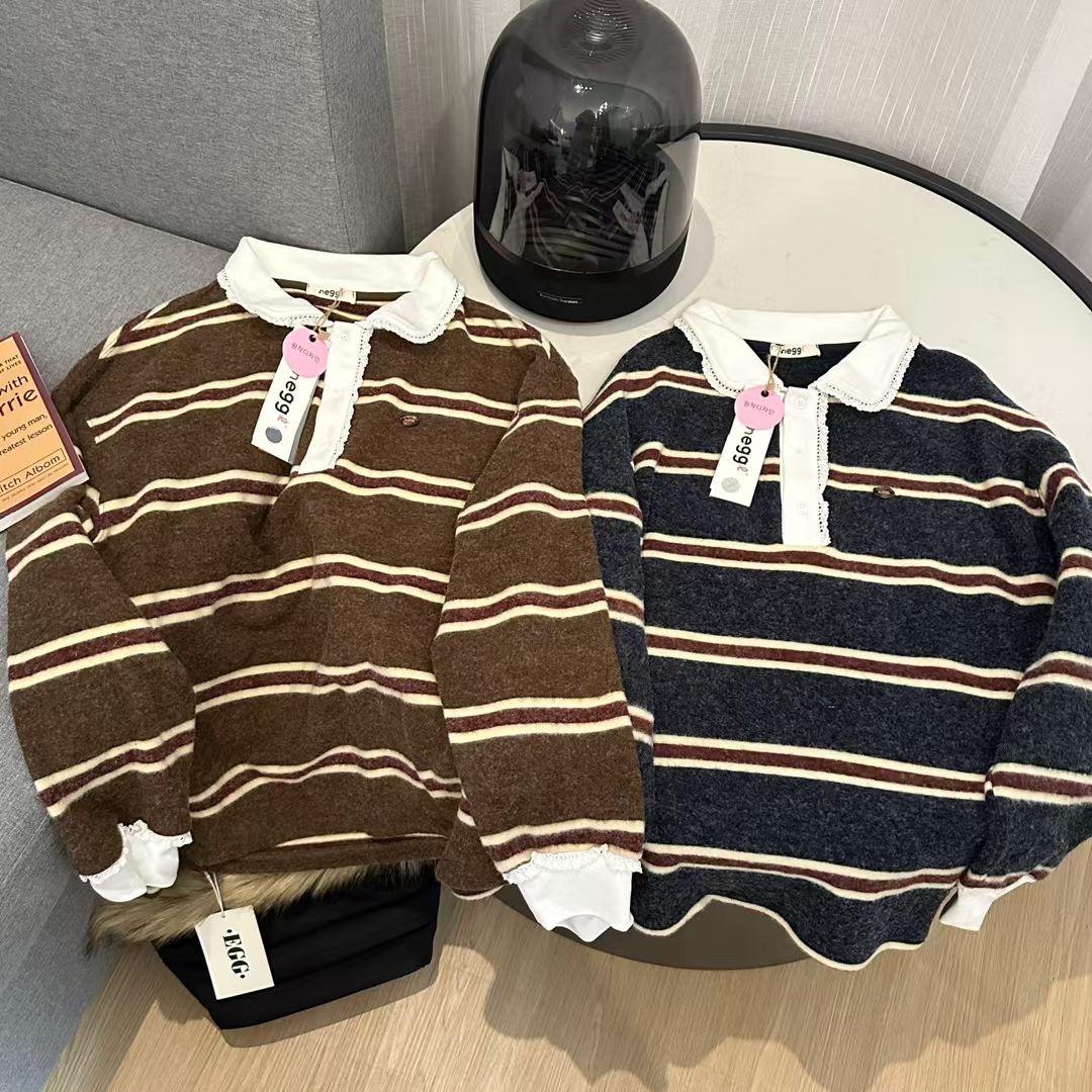 韩国单冬季新款polo领卫衣