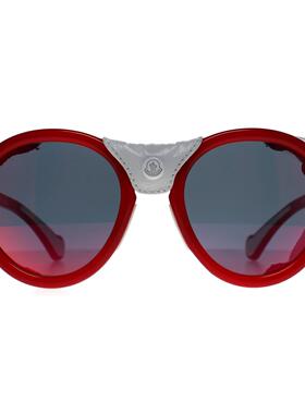 Moncler墨镜太阳眼镜ML0046 67C红色白色真皮镜面