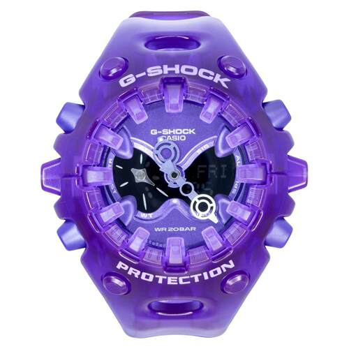 CASIO卡西欧G Shock紫色表盘石英运动200M GA V01SKE 6A男士手表