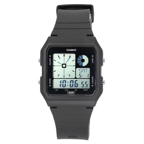 CASIO卡西欧POP复古复古数字的黑色树脂表带石英LF 20W 1A中性