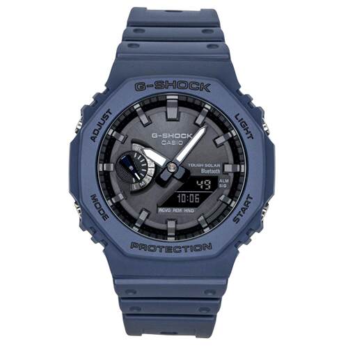 CASIO卡西欧G Shock数字的蓝色表盘200M太阳能男士手表GA B2100