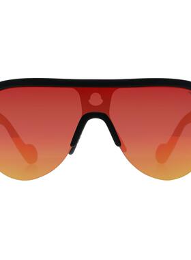 Moncler墨镜太阳眼镜ML0049 02C磨砂黑红色镜面灰色