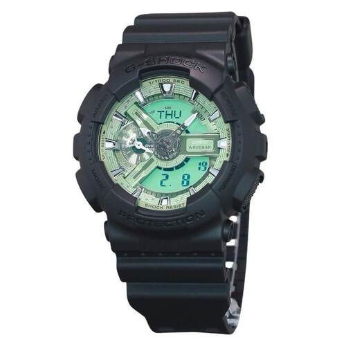 CASIO卡西欧G Shock绿色表盘石英运动200M男士手表GA 110CD 1A3