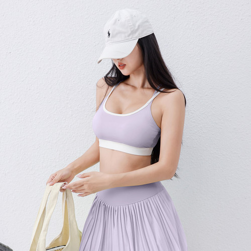运动内衣女夏天薄款防震高强度跑步防下垂健身背心瑜伽双肩带文胸