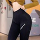 提臀高腰瑜伽裤 外穿跑步训练打底裤 九分 女高弹力运动紧身裤 健身裤