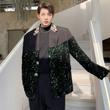 走秀款重工艺珠片拼接西服男小众高级感多纽扣西装韩版H1580P145，男装西服，星座1114（原A254）