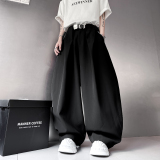 慵懒风韩系宽松显瘦垂感百搭休闲裤男女弯刀裤走秀款潮H2236P95，男装西裤，星座1114（原A254）