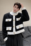 网红小香风ins明星同款西装外套高级感黑白撞色西服潮H1575P125，男装西服，星座1114（原A254）