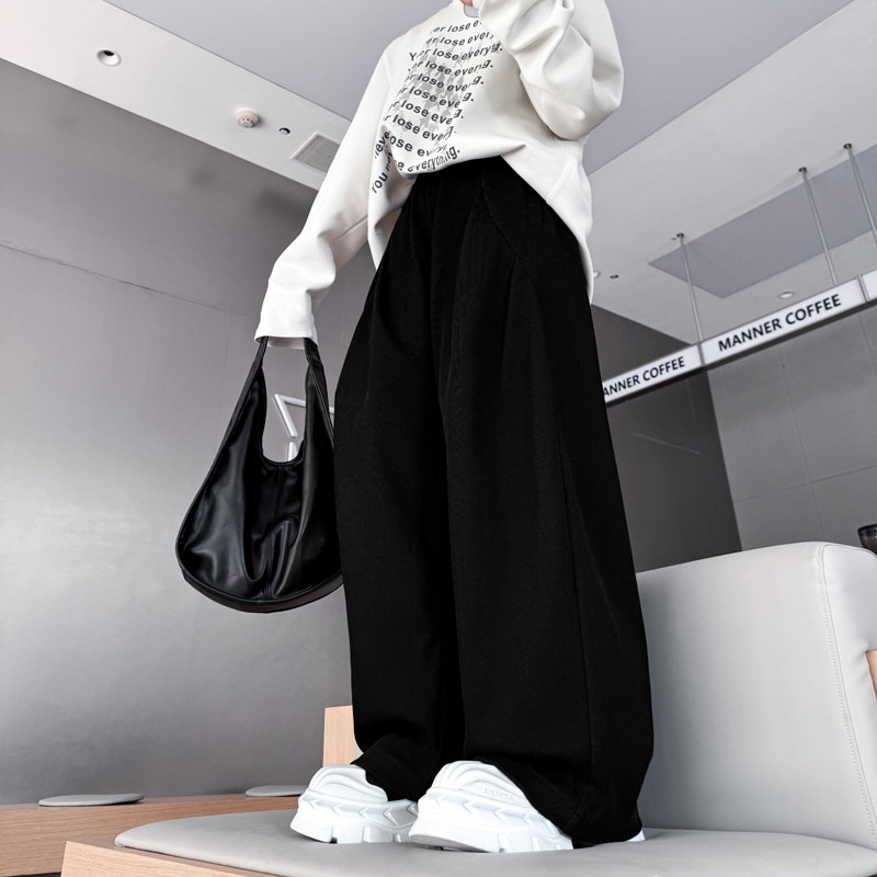 时尚宽松休闲透气直筒弯刀裤男女卫裤潮牌运动裤子H2251P90,男装休闲裤,星座1114（原A254）