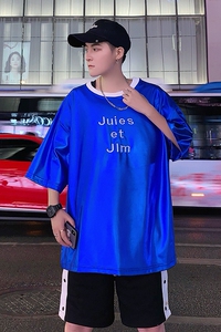 网红夜店演出舞台表演服装男装夜场发型师短袖T恤 KK117 特P35图片