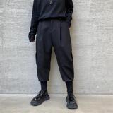 【2024冬季】暗黑系百搭宽松半松紧腰休闲束脚裤子H1132P65，男装休闲裤，星座1114（原A254）