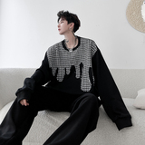 暗黑系小众高级感拼接小香风卫衣个性毛边设计感套头衫H1695P85，男装卫衣，星座1114（原A254）