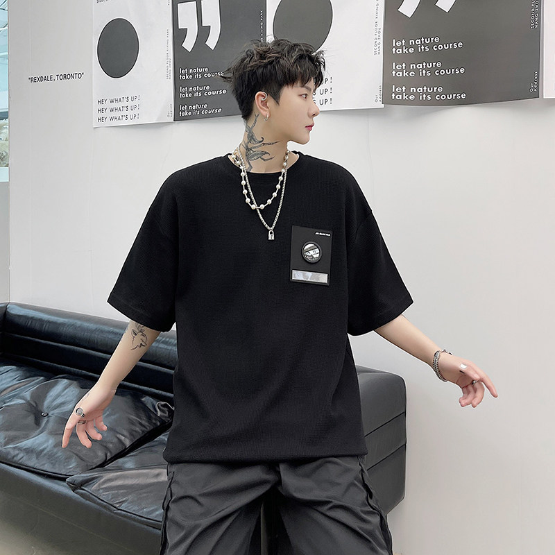 21夏季新款超火半袖小众设计ins网红短袖眼镜T恤H1195P65,男装T恤,星座1114（原A254）
