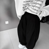 时尚宽松休闲透气直筒弯刀裤男女卫裤潮牌运动裤子H2251P90，男装休闲裤，星座1114（原A254）