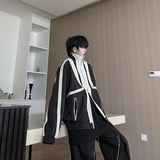 ins小众高级设计感拼接撞色夹克外套男美式休闲上衣潮H2030P135，男装夹克，星座1114（原A254）