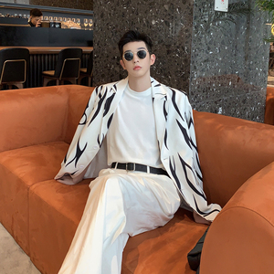 【2024秋装】炸街西装外套男潮牌痞帅高级感西服 H1089 P125图片