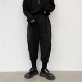 【2024冬季】暗黑系百搭宽松半松紧腰休闲束脚裤子H1132P65，男装休闲裤，星座1114（原A254）