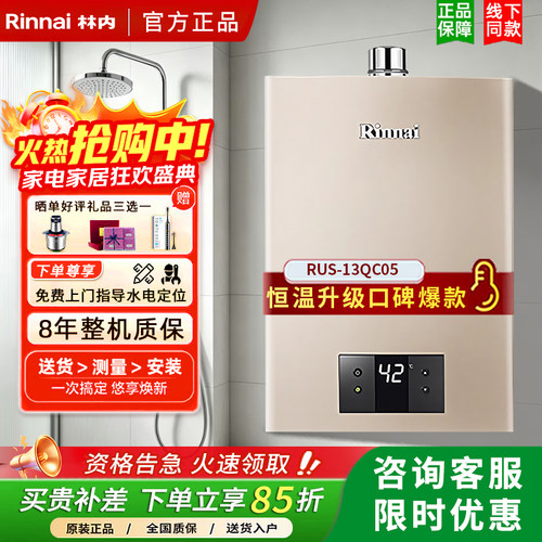 林内智能恒温恒温16升强排式