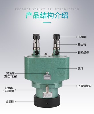 器头角轴倒钻丝数控两多台钻钻耐高温孔多双头攻轴可调接口多孔钻