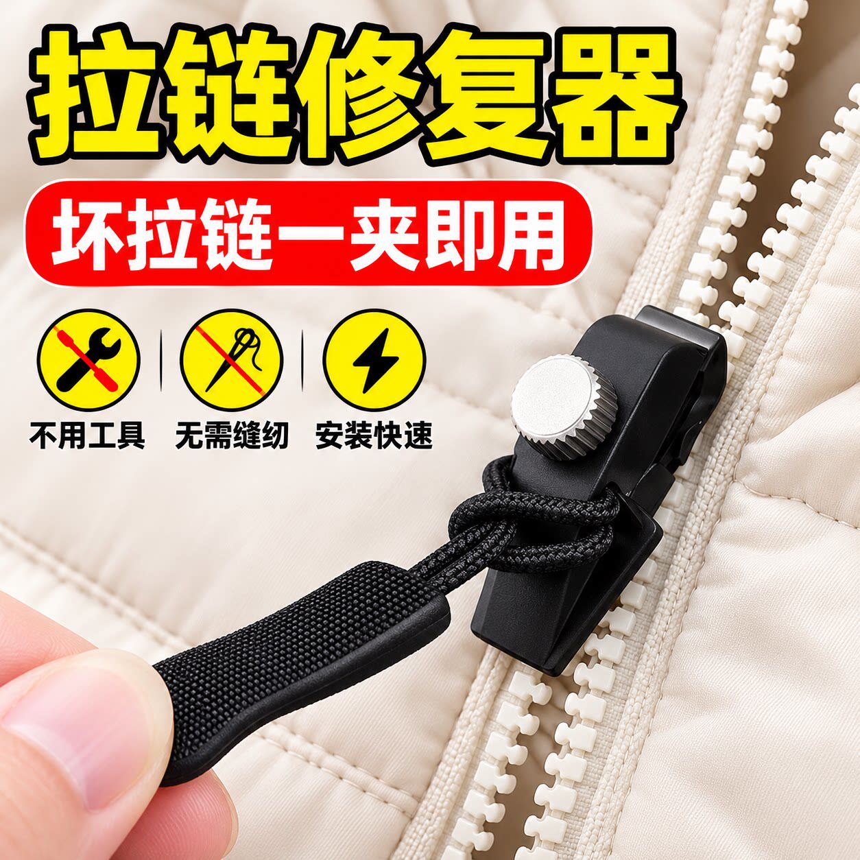 万能拉链头替换扣可拆卸快速按装箱包衣服拉链修复神器拉链配件