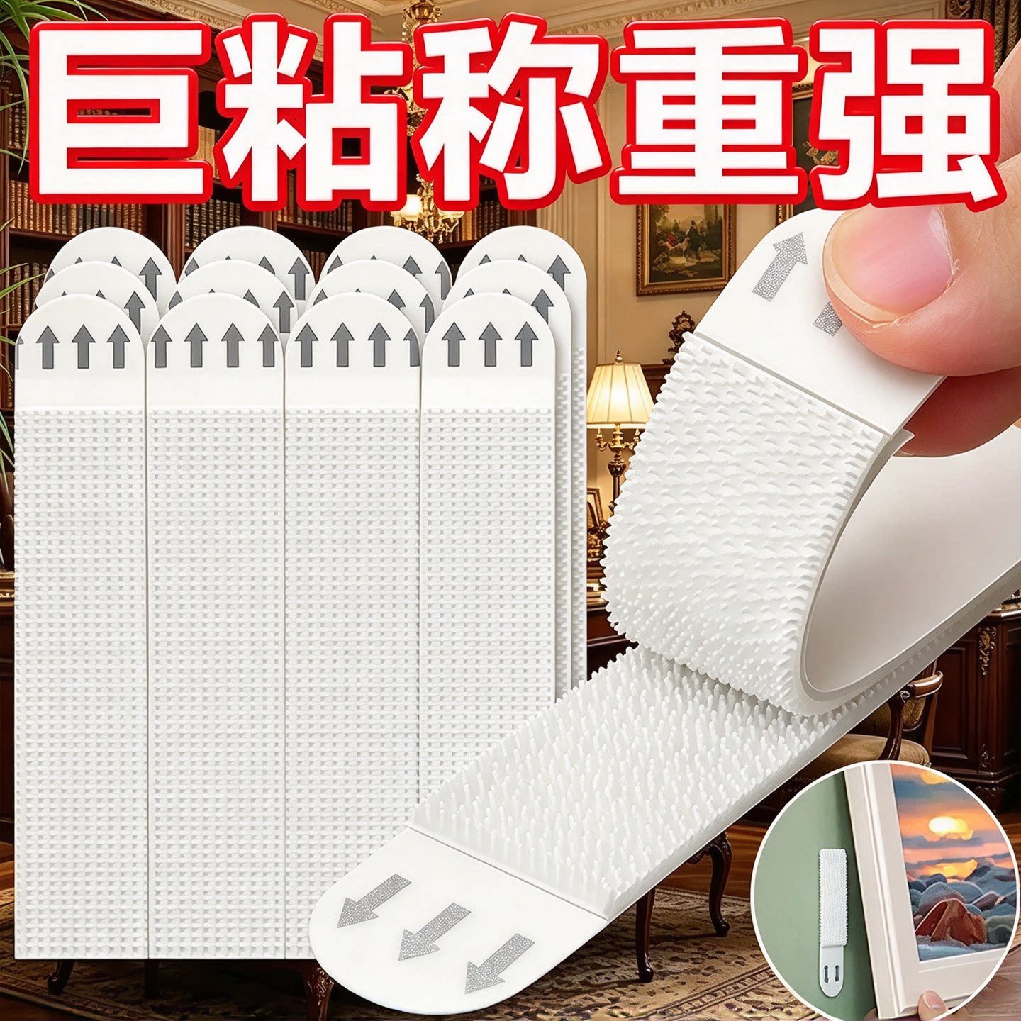 免打孔强力无痕胶相框挂墙魔术贴