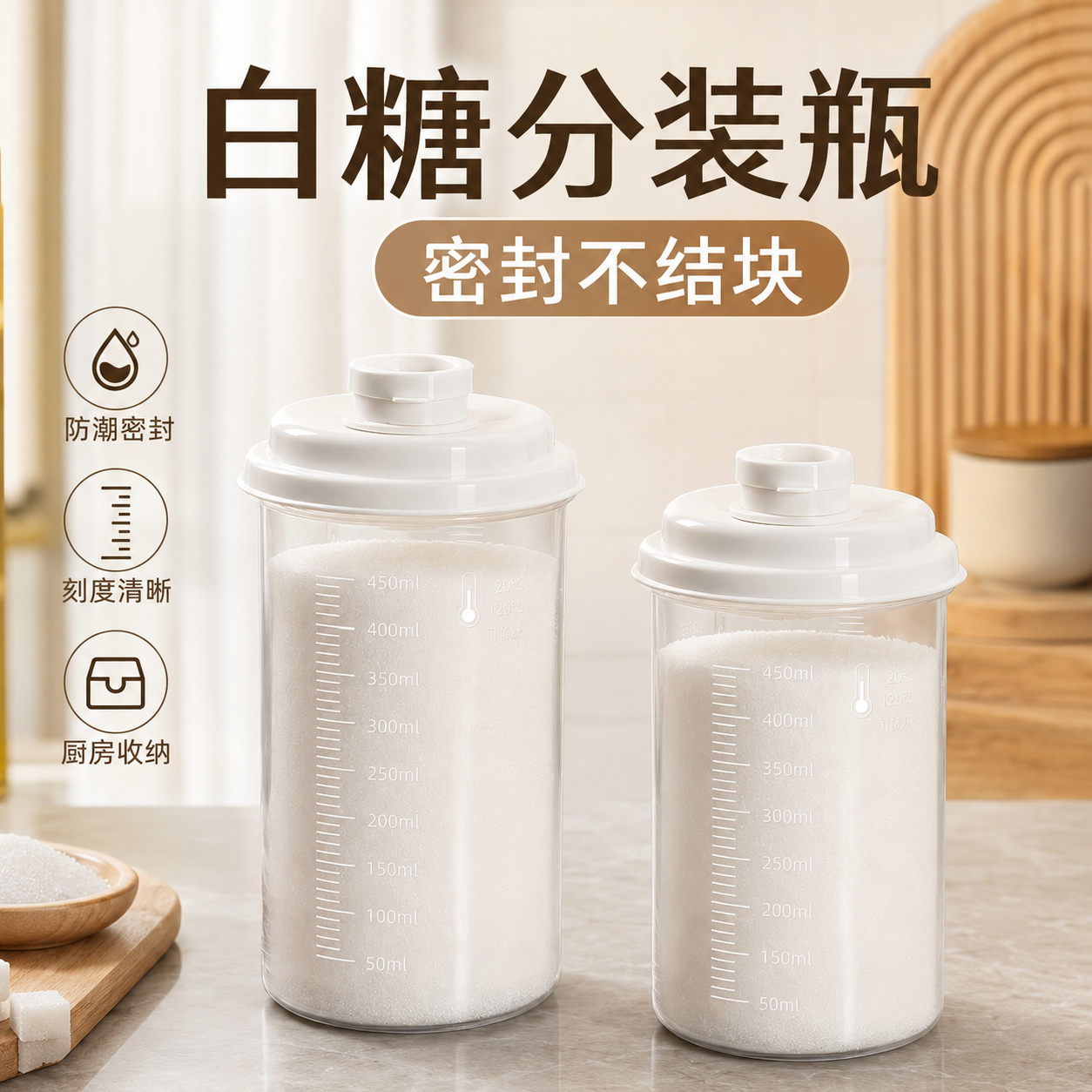 厨房家用密封防潮锁鲜储物罐