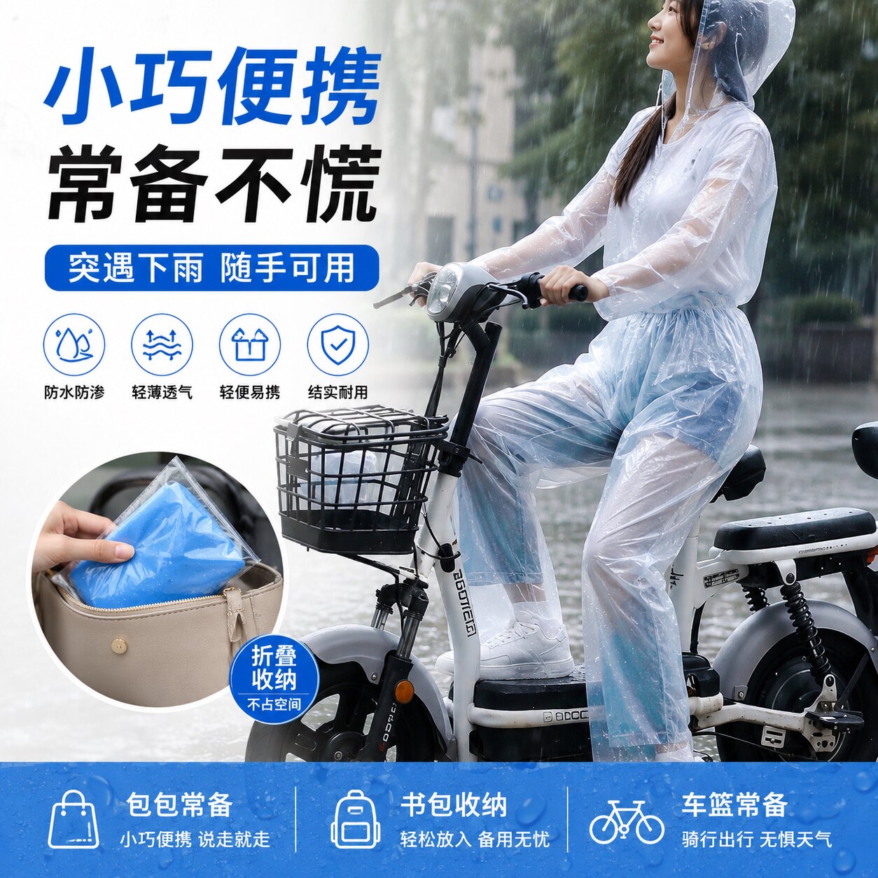 便携长款一次性封脚雨裤加厚防水男女户外出行漂流包脚防雨裤