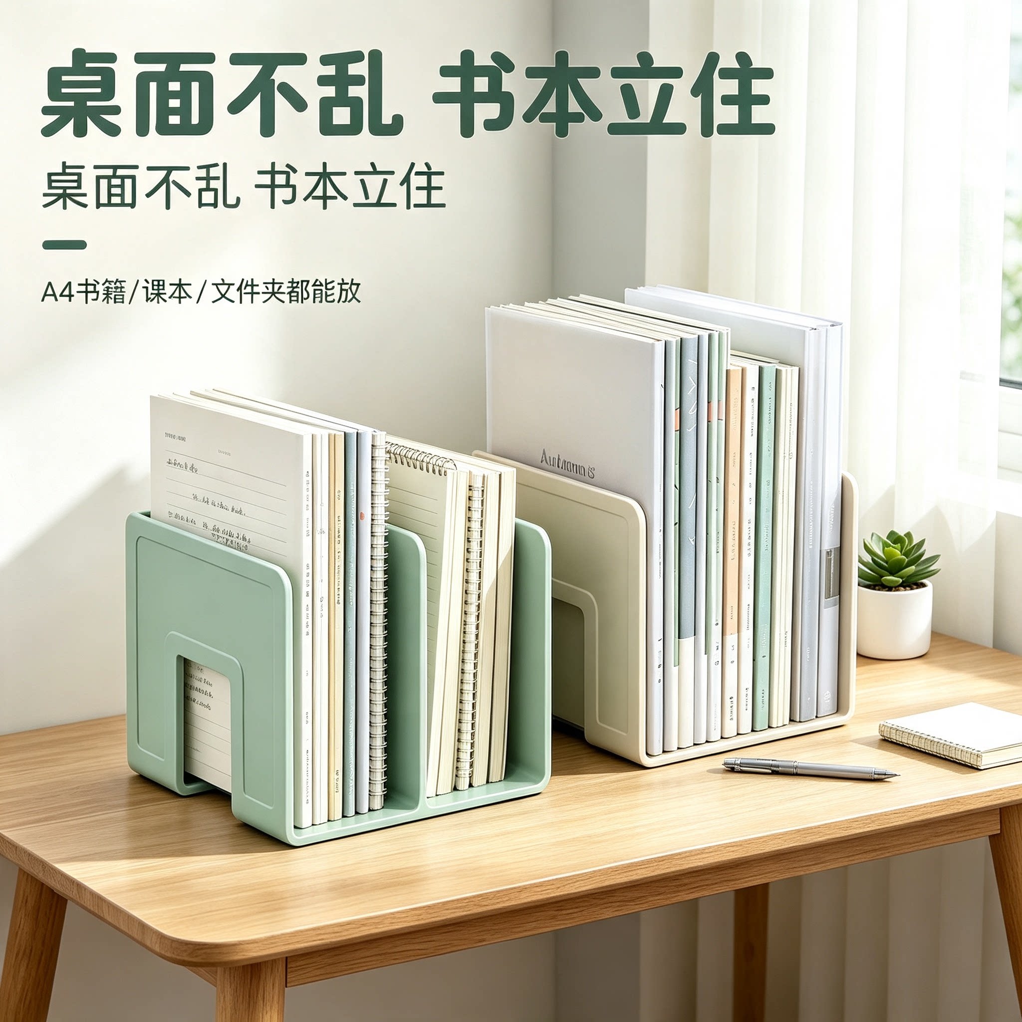 桌面特厚书立收纳神器