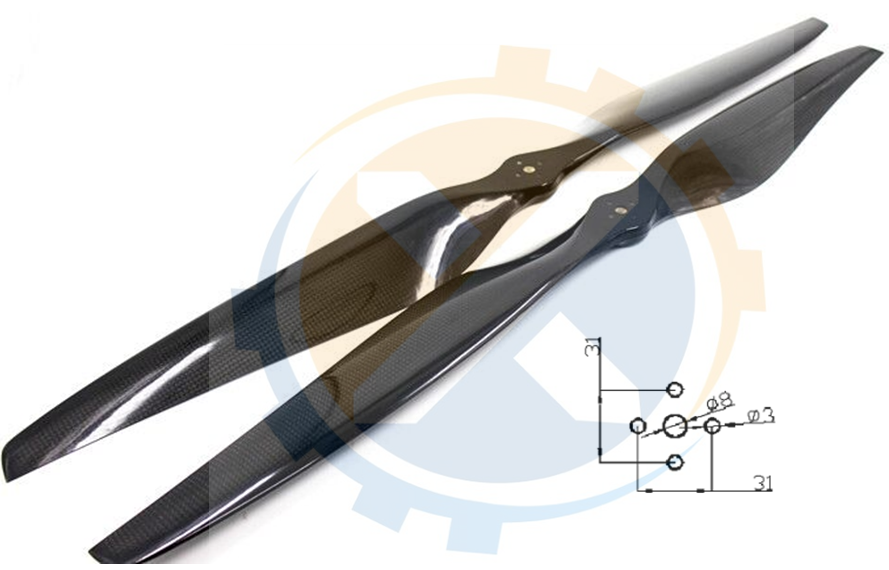 珠海枭鹰 盘式无刷电机 X8325 植保电机专用桨T3095碳纤桨/对