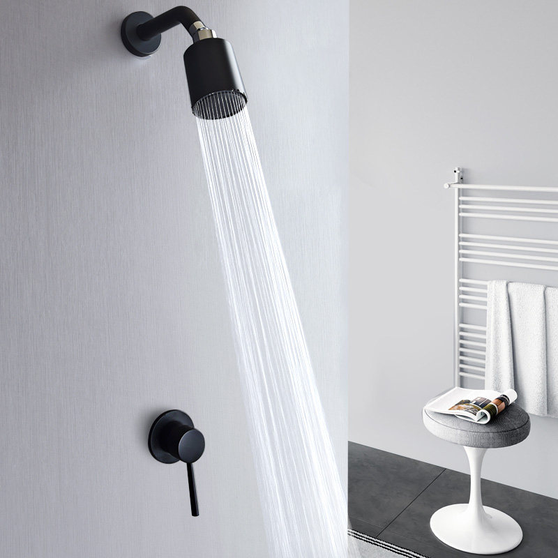 全铜入墙式酒店冷热水浴室暗装预埋简易增压淋浴花洒喷头套装正品