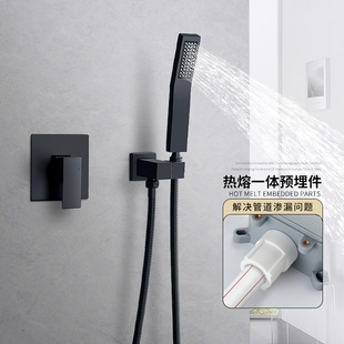 原创正品 家用冷热全铜淋雨浴缸沐浴器增压喷头 淋浴套装 花洒入墙式