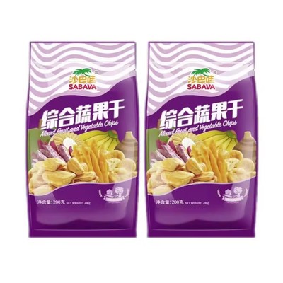 沙巴哇综合蔬果干 200g香蕉脆片冻干菠萝蜜干儿童办公室零食即食