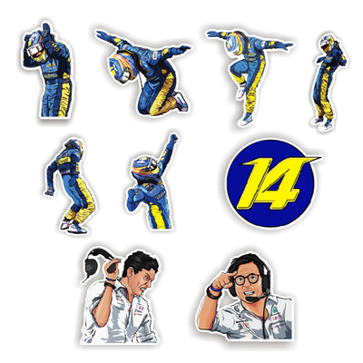 适用于费尔南多阿隆索Fernando Alonso防水车贴车尾玻璃贴纸 7530