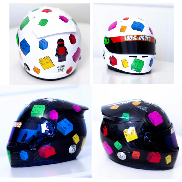 汉魂贴纸适用于 SHOEIL卡丁车房车赛车比赛头盔贴纸定制7369