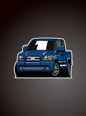汽车贴纸适用于#UStoyota#tundra#toyotatundra卡通反光车贴8235