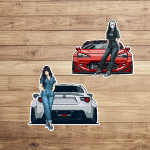 7173 车型反光车贴定制 定做贴纸适用于丰田Supra GT86跑车经典