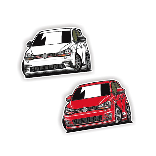 适用于#vw #vwgolf#vwgolf7大众高尔夫7定制汽车反光贴纸 7688