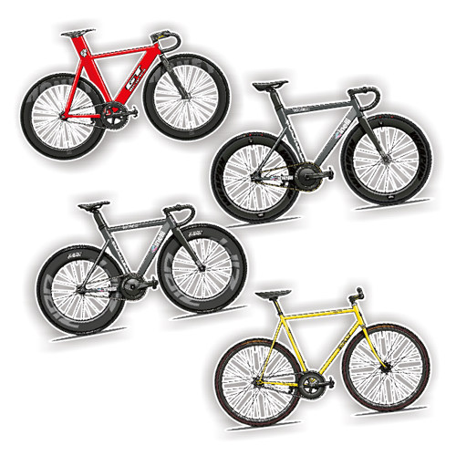 Gt Track Cinelli Vigorelli Surly自行车图案反车贴定制贴纸7565