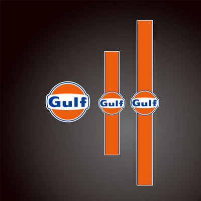 适用于GULF海湾石油贴纸汽车摩托车电动车痕划痕可定制车贴8281