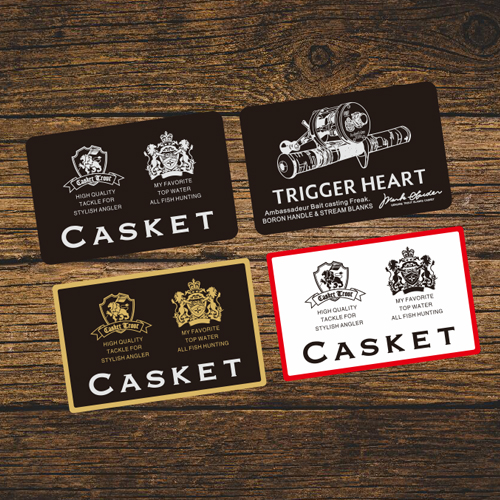 汉魂贴纸适用钓鱼渔具品牌CASKET LOGO贴纸钓箱贴汽车贴 5965