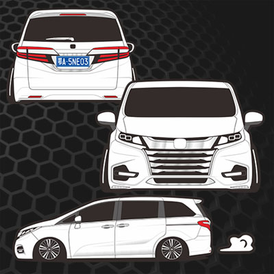 车贴纸混动低趴改装划痕车贴纸