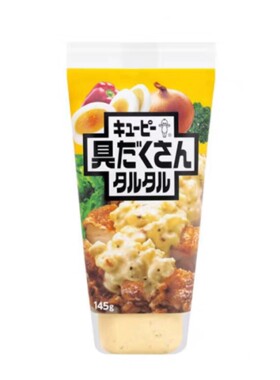 日本进口 丘比蛋黄酱塔塔酱 鸡蛋洋葱碎酱料 炸鸡调味酱蘸料 145g