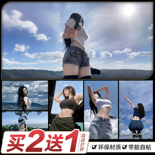 美女海报二次元动漫少女墙贴男生电竞宿舍卧室装饰贴纸女孩壁画